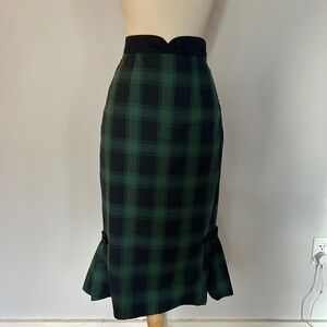 Voodoo Vixen Plaid Wiggle Pencil Skirt